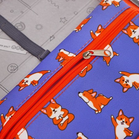 Penal 1 section 140 x 210 x 40 mm, folding pocket and cosmetic bag, fabric, calligrata topontent "Siba"-6