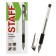 Gel pen 0.5 mm staff, rubber holder, black rod
