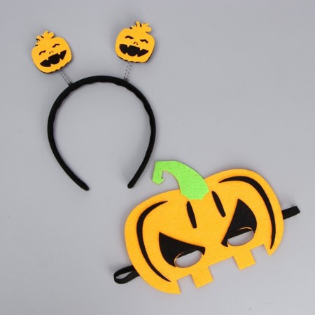Carnival set "Pumpkin" 2 items: rim, mask