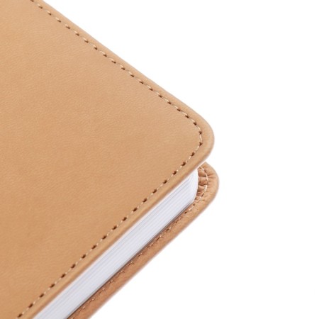 The diary is low, the PVC cover, A5 format, 140 l, cell, with a strap, beige-3