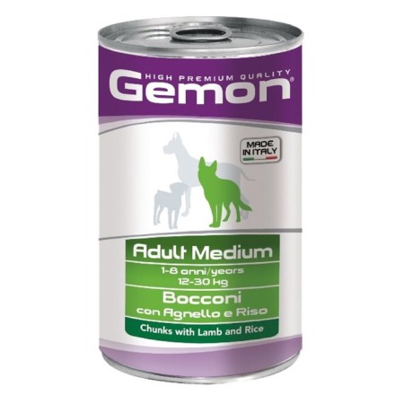 Gemon Dog Medium humid feed for dogs of medium breeds, lambs with rice, railway, 1250 g