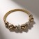 Bracelet with Mardgeri rhinestones, white color in gold, d = 6.5 cm