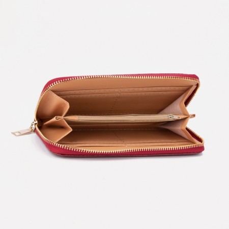 Women's wallet with lightning, burgundy color-2
