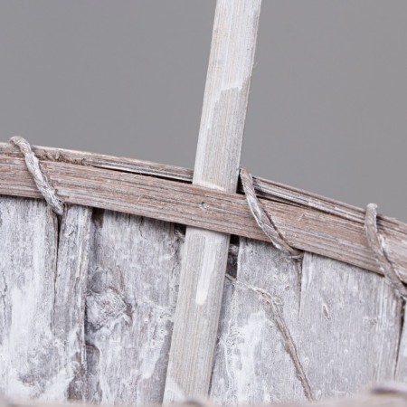 Wicker basket, 18x15x10/26 cm, natural, bamboo-2