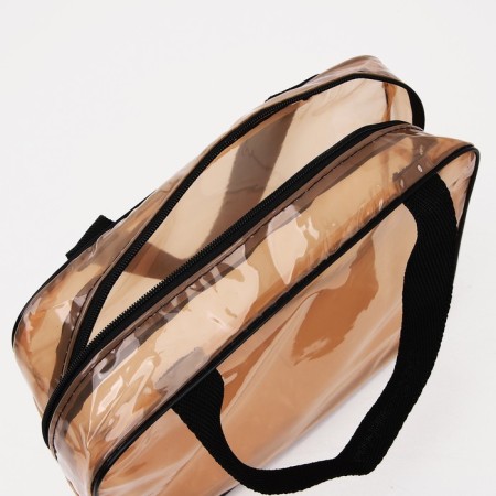Lightning cosmetic bag, brown color-2