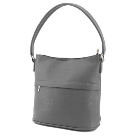Bag women, genuine leather, gray 27x12x47 cm
