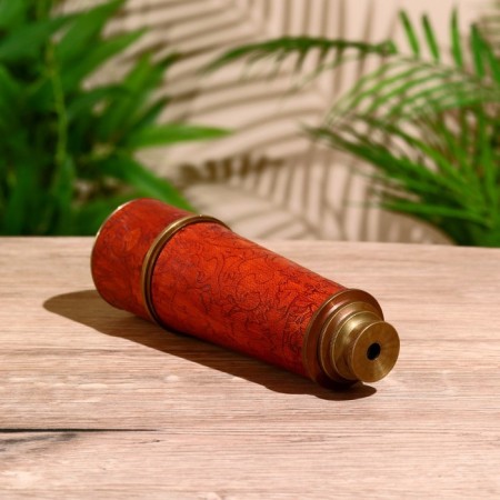 Testing pipe with an engraving 43 cm, brass, skin-2