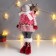 Interior doll "Losik in a skirt in a cage, in a pink vest-grass" 53x13x18 cm