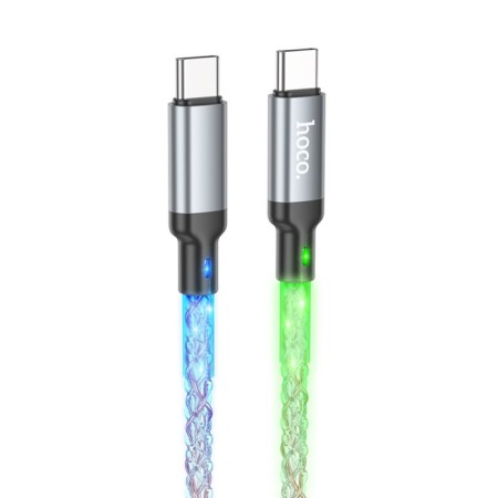 Cable Hoco U112, Type-C-Type-C, 3 A, 1 m, luminous, grunt-2