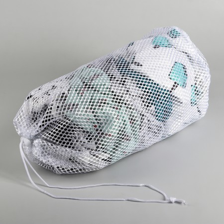 A bag for washing linen shade 30 × 40 cm, large mesh, white color-1