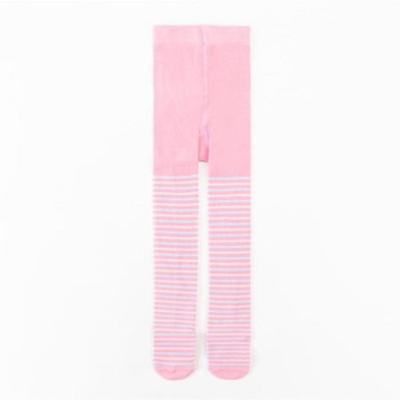 Pantyhose baby kaftan "strip" 92-98 cm, pink color-1
