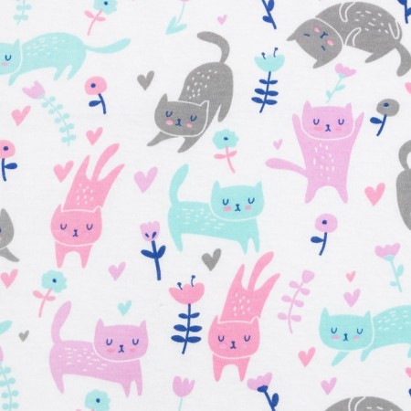 Diaper cat on white 102x120cm, culinary 130g/m, 100% cotton-2