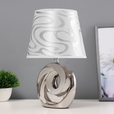 Laboil table lamp E14 40W white silver 20x20x33cm-2