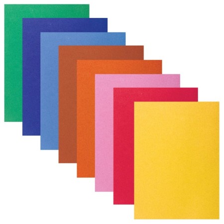 Baste velvet paper A4, 8 sheets, 8 colors, 210 x 297 mm-5