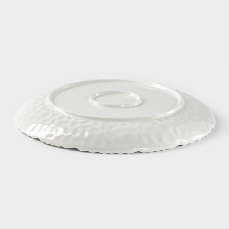 Ceramic dining "airiness", d = 25.5 cm, white color-2