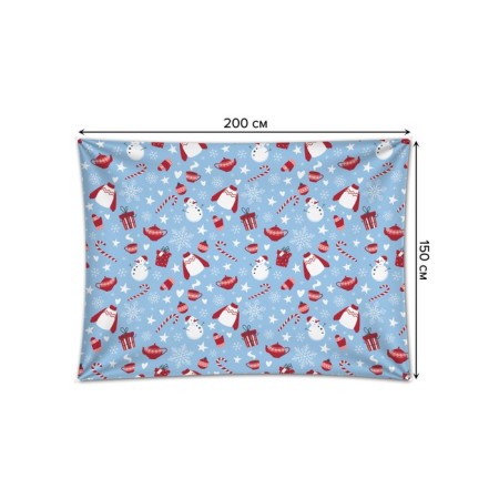 Decorative panel with photo printing "New Year's mood", horizontal, size 150x200 cm-1