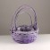 A set of baskets of 3 pcs, d34x14xh40 cm, lilac, willow