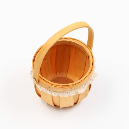 Wicker basket, sequoia, d13khn11/22.5 cm, natural with a edging-4