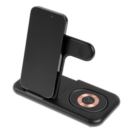 Wireless charger 3 in 1 Y36, 15 W, folding, backlight, USB, Type-C, black-1