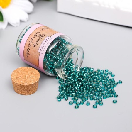 12/0 round beads in the bottle "sea wave" transparent-color 20 g-1