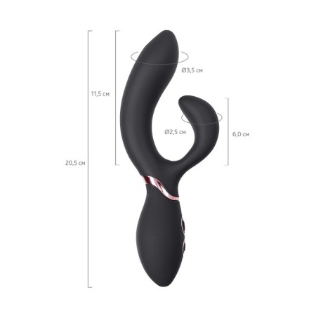 Waname D-Splash Avalanche vibrator, 20.5 cm, silicone, black color-2