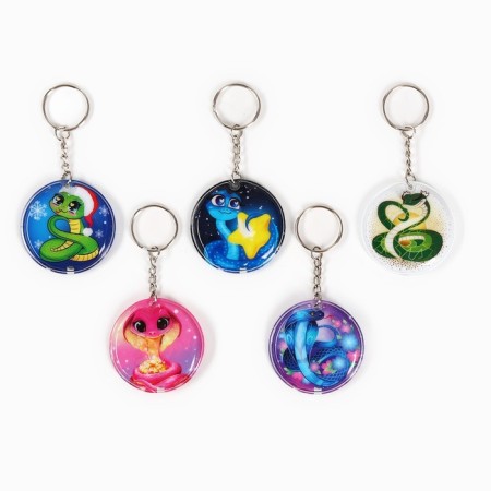 New Year's keychain with a flashlight for the keys "New Year: New Year" mix, 5 x 10 cm-2