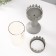 Summary Metal for 1 candle d = 10 cm "Siggerd" gray 11x11x30 cm