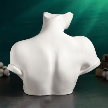 Kashpo - vase "Stranger" 45x28x40cm, white-3
