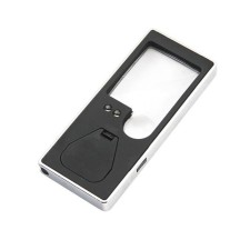 Лупа с подсветкой Veber 7007, 3x-8x, 38x31 мм, LED подсветка, чехол