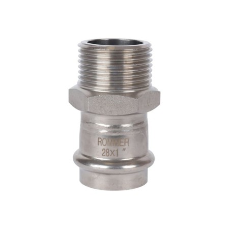 Adapter Rommer RSS-0021-000281, VPR-HR, D = 28 mm X 1 ", press, stainless steel-1