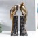 Book holders "Golden Parrots on the rock" set 2 pcs 38x9x9.5 cm