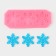 Mold "Snowflakes", silicone, 17.5 × 6.8 × 0.5 cm, pink color
