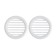 Ventilation grate "Cosmiac" L46, D = 46 mm, indescribable, set 2 pcs.