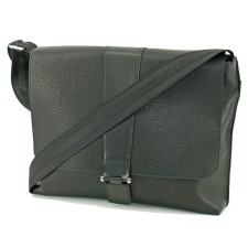 Men's Bag VM009-00140, Black, genuine leather color, 31x6x24 cm