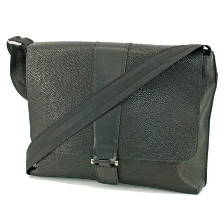 Men's Bag VM009-00140, Black, genuine leather color, 31x6x24 cm