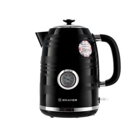 Electric kettle Brayer 1059BR, plastic, 1.7 l, 2200 W, thermometer, black