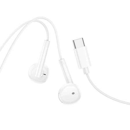 Hoco M95 headphones, wired, inserts, Type-C, 1.2 m, white-4