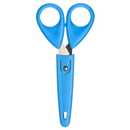 Baby scissors 13 cm, with a protective cap, cold heart-3