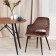 Valkyria Mod chair. 711 fabric/metal, 55x55x80cm, brown 12/black