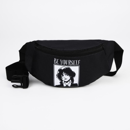 Lightning waist bag, black color-2