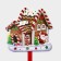 Topper decorative "New Year's house" 27.5x70 cm