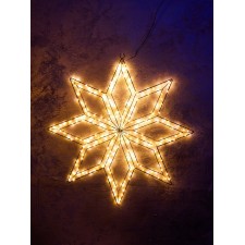 Фигура подвесная световая FROSTY "Снежинка", 74х74х2, 300 LED, 220V, свечение тёплое белое
