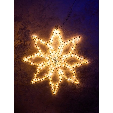 Figure Supported Frosty Frosty "Snowflake", 74x74x2, 300 LED, 220V, glow warm white