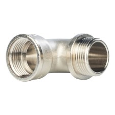 Угольник STOUT SFT-0016-000001, 1", наружная/внутренняя резьба, с упором, никел. латунь
