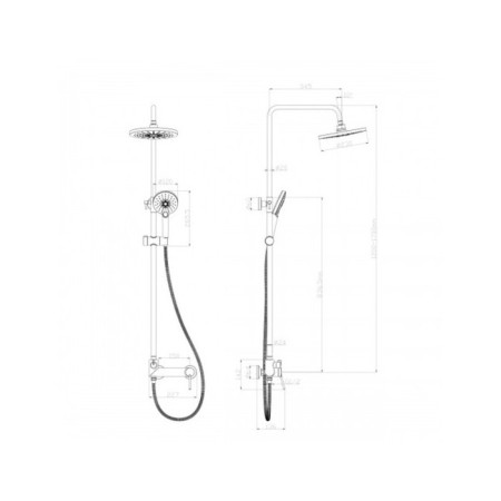 The Lemark Minima LM3860C shower system, single -leaf, tropical shower, watering can, without excess, chrome 90686-1