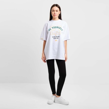 Women's T -shirt Mist Old School size 46, white color-1