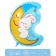 Foil ball 28 "Bunny on the Moon"