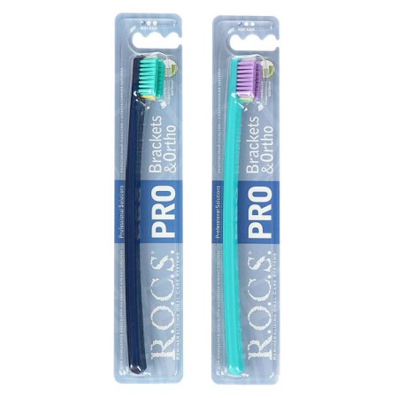 Toothbrush R.O.C.S PRO BRACKETS & ORTHO, for bracket systems, soft, mix-1