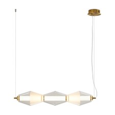 Suspended lamp Freya Fr6137PL-L21BT PLUM, 900x165x1640 mm, LED, 22W, 2000LM, 3000K, brass color