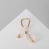 Brooch "Stetoscope", white color in gold
